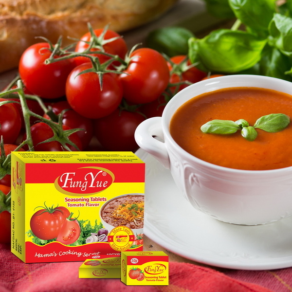 FungYue Tablets Tomato Flavor Bouillon Cubes 600g Seasoning Factory